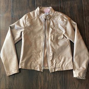 Girls Faux Rose Gold Jacket